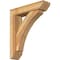 Ekena Millwork Thorton Slat Rough Sawn Bracket w/ Offset Brace, Western Red Cedar, 6"W x 24"D x 28"H BKT0604X24X28THR06RWR - alternate 1